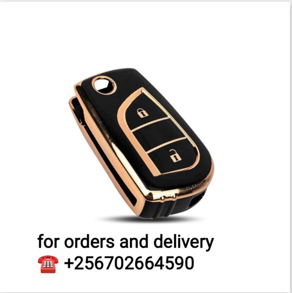 Toyota flip key 2 button remote cover nano black