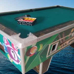 Pool table with Stone Marble Slate with green cloth