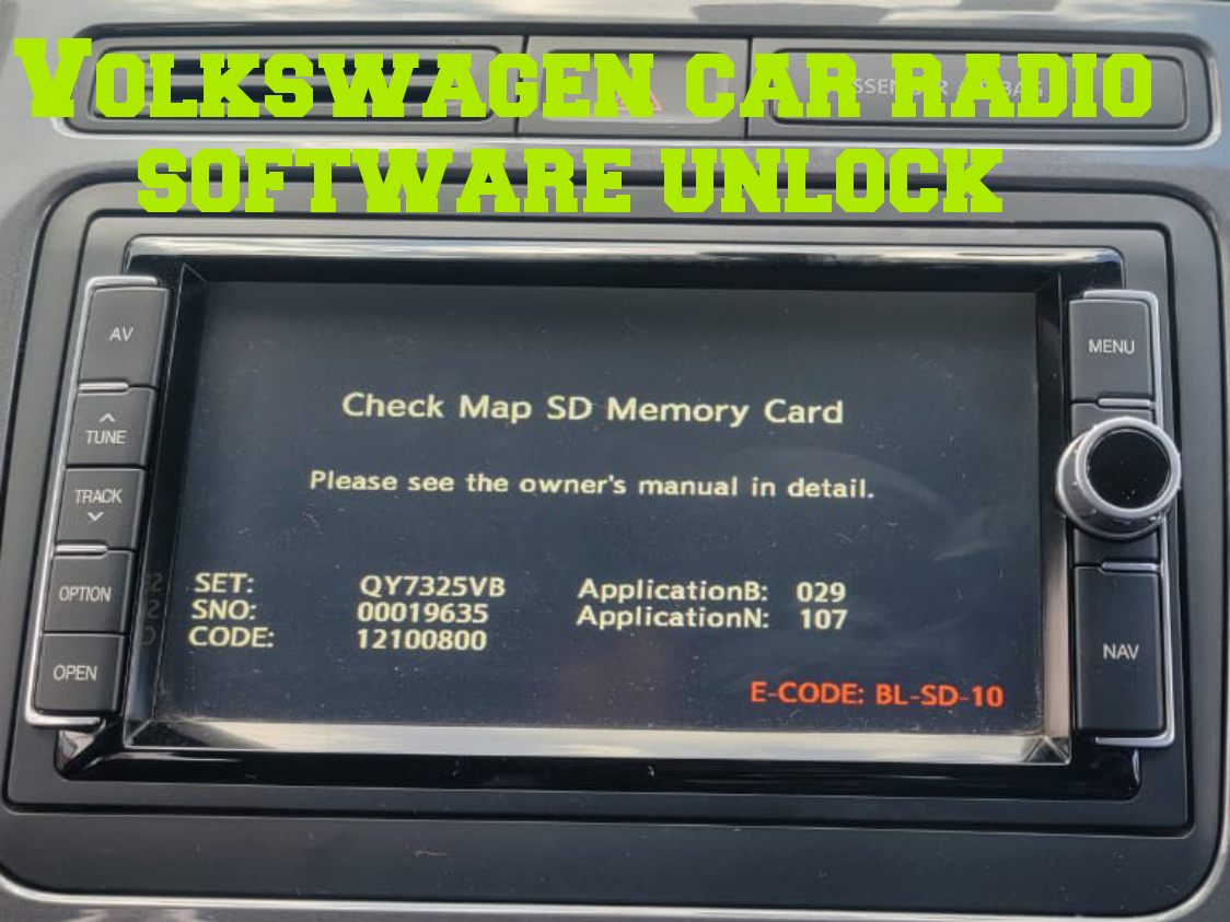 VW Volkswagen check map SD memory card