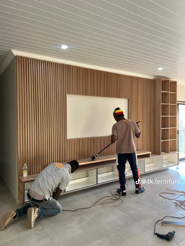 What are the 4 Materials and Finishes For TV wall units.