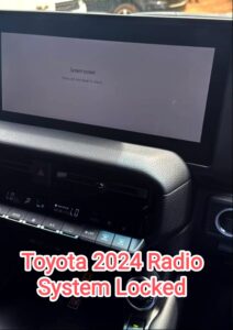 Toyota 2020 2022 2024 car radio system unlock services