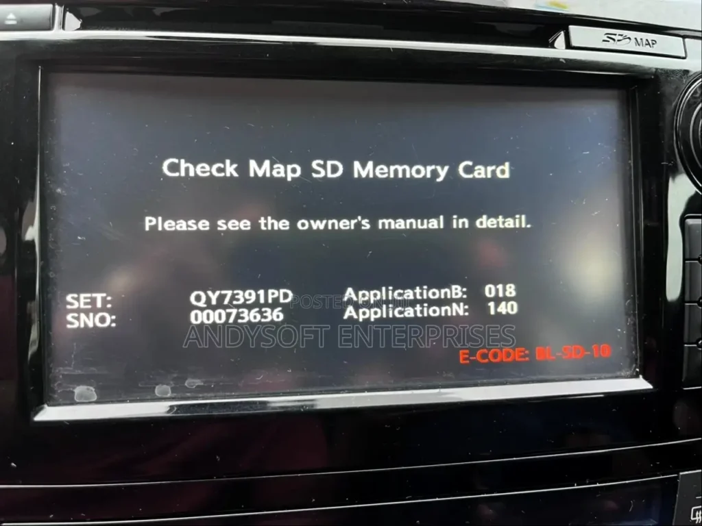 Checking map SD card in Nissan – navigation SD cards for Toyota Panasonic Clarion Uganda